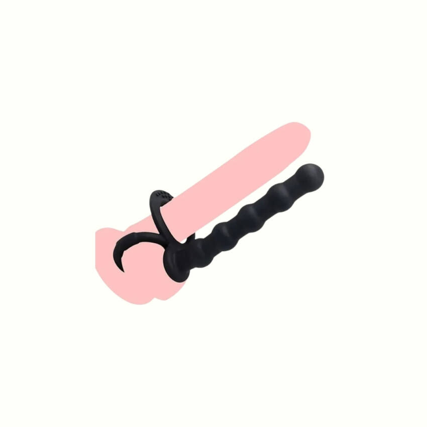 Double Penetration Anal Toy | Penis Ring & Anal Beads for Couples