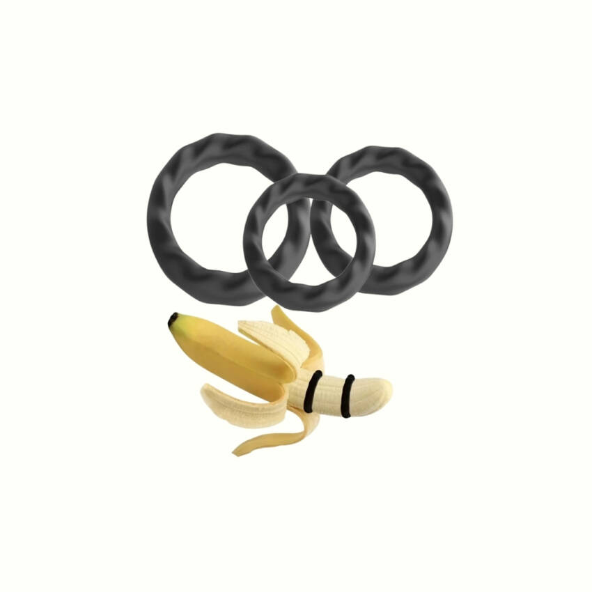3PCS Silicone Cock Ring Set | Penis Enlargement & Delay Trainer