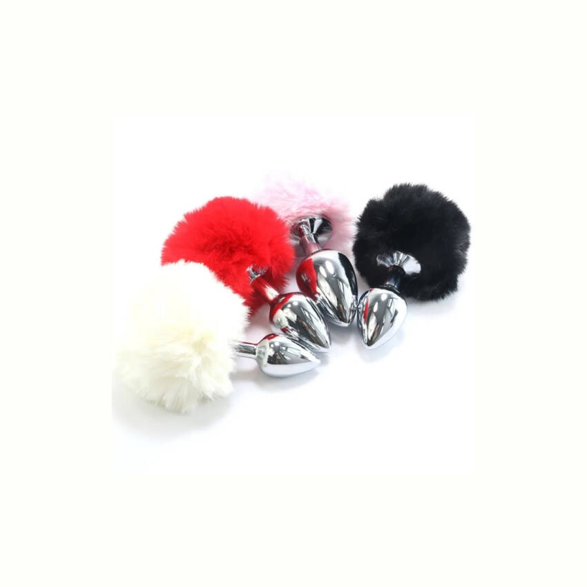 Metal Rabbit Tail Anal Plug – Prostate Massager & Cosplay Toy for Adults